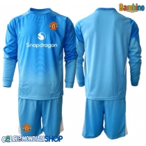 Maglie da calcio Manchester United Portiere Prima Maglia Bambino 2025-26 Manica Lunga + Pantaloni corti)
